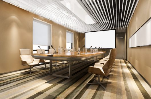 3d rendering business meeting room in office building